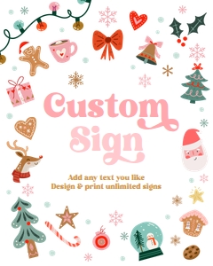 Custom Sign Christmas Elements 0529 design preview