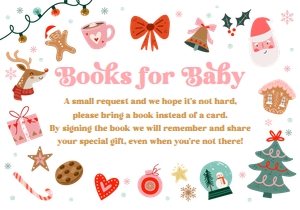 Bring a Book Card Christmas Elements 0529 design preview
