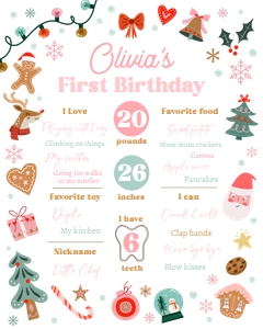 Birthday Milestone Sign Christmas Elements 0529 design preview
