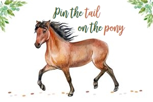 Pin the Tail on The Pony Sign Neutral 24x36" 0408 design preview