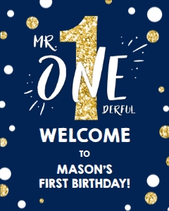 Welcome Sign Mr Onederful 0072 design preview