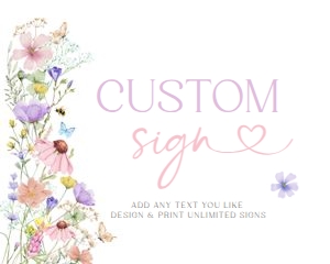 Custom Sign Wildflower Horizontal 0543 design preview