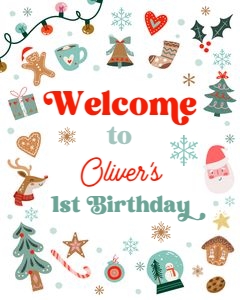 Welcome Sign Christmas Elements Neutral 0529 design preview