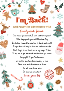 Letter I'm Back Elf Christmas Elements Neutral 0529 design preview