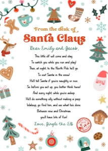 Letter from Santa Christmas Elements Neutral 0529 design preview