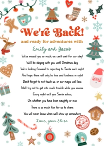 Letter We're Back Elf Christmas Elements Neutral 0529 design preview