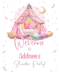 Welcome Sign Sleepover Tent 0499 design preview