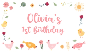 Backdrop Banner Chick 0446 design preview