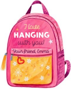 Valentine Gift tag Backpack Pink 0370 design preview