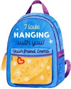 Valentine Gift tag Backpack Blue 0370 design preview