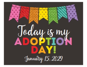 Adoption Day Announcement Glitter Rainbow: Adoption Day Announcement Glitter Rainbow