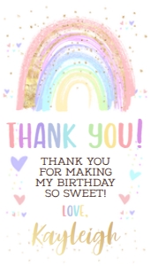 Pastel Rainbow Favor Tag design preview