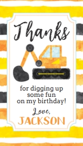 Digger Favor Tag design preview