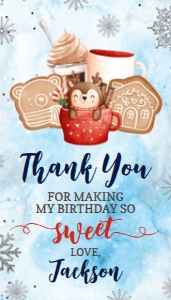 Cookies and Cocoa Favor Tag Blue: Cookies and Cocoa Favor Tag Blue