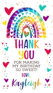 Tie Dye Rainbow Favor Tag design preview