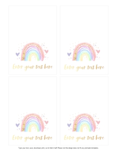 Pastel Rainbow Food Label Cards: Pastel Rainbow Food Labels