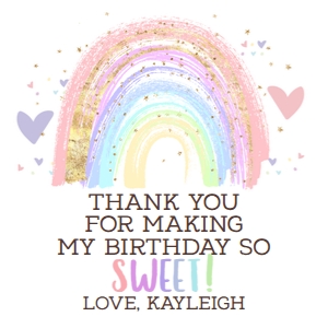 Pastel Rainbow Square Tags: Pastel Rainbow Square Tag