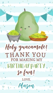 Avocado Blue Favor Tag design preview
