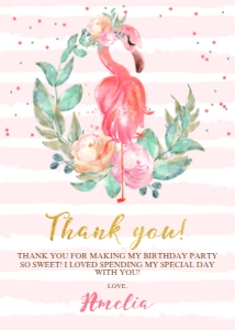 Flamingo Thank You Card: Flamingo Thank You Card