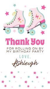 Roller Skating Retro Favor Tag design preview
