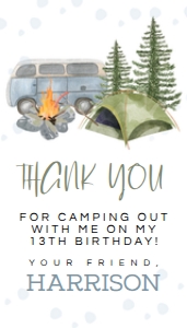 Camping Favor Tag: Camping Favor Tag