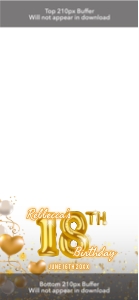 18th Birthday Geofilter, Eighteenth birthday, Eighteen Celebration, Corjl Template, Snap Chat Filter, SMS, Digital Template, Electronic design preview