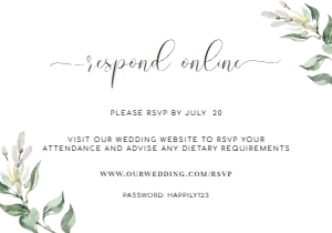 MUG-GRE-2-B154 - MUTED GREENERY - GREEN - RSVP CARD - 3.5" x 5": MUG-GRE-1-B156 - MUTED GREENERY - GREEN - WEDDING INVITATION SUITE