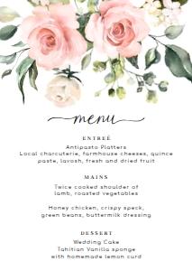 DAR-PNK-12-B180 - DARCY FLORAL - PINK - MENU - A6: DAR-PNK-12-B180 - DARCY FLORAL - PINK - MENU