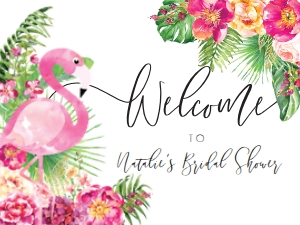 LAF-PNK-3-B354 - LAGUNA FLAMINGO - PINK - WELCOME SIGN - 18" x 24": LAF-PNK-3-B354 - LAGUNA FLAMINGO - PINK - WELCOME SIGN