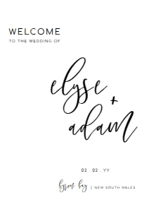 LUC-WHT-3-B481 - LUCAS SCRIPT - WHITE - WELCOME SIGN - A1: LUC-WHT-3-B481 - LUCAS SCRIPT - WHITE - WELCOME SIGN