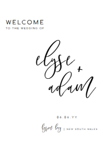 LUC-WHT-3-B481 - LUCAS SCRIPT - WHITE - WELCOME SIGN - A2: LUC-WHT-3-B481 - LUCAS SCRIPT - WHITE - WELCOME SIGN
