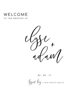 LUC-WHT-3-B481 - LUCAS SCRIPT - WHITE - WELCOME SIGN - 18" x 24": LUC-WHT-3-B481 - LUCAS SCRIPT - WHITE - WELCOME SIGN