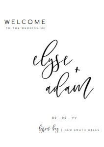 LUC-WHT-3-B481 - LUCAS SCRIPT - WHITE - WELCOME SIGN - A3: LUC-WHT-3-B481 - LUCAS SCRIPT - WHITE - WELCOME SIGN