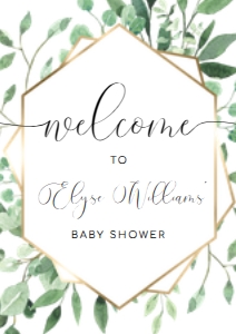 EVE-GRE-3-B624 - EVERLY - GREEN - WELCOME SIGN - A1: EVE-GRE-3-B624 - EVERLY - GREEN - WELCOME SIGN