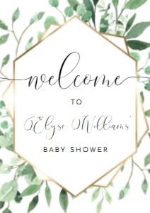 EVE-GRE-3-B624 - EVERLY - GREEN - WELCOME SIGN - A2: EVE-GRE-3-B624 - EVERLY - GREEN - WELCOME SIGN