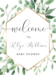 EVE-GRE-3-B624 - EVERLY - GREEN - WELCOME SIGN - 18" x 24": EVE-GRE-3-B624 - EVERLY - GREEN - WELCOME SIGN