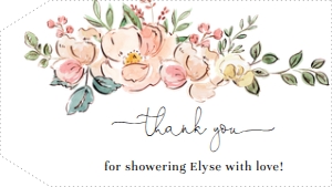 CAM-MTL-6-B724 - CAMBRIDGE FLORAL - MULTI - FAVOUR TAGS - 8cm x 4.5cm: CAM-MTL-6-B724 - CAMBRIDGE FLORAL - MULTI - FAVOUR TAGS