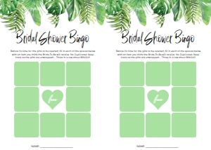 NAN-GRE-10-B1038 - NANTUCKET PALM - GREEN - BRIDAL SHOWER BINGO GAMES - LETTER: NAN-GRE-10-B1045 - NANTUCKET PALM - GREEN - BRIDAL SHOWER GAMES BUNDLE