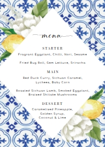 MED-BLU-12-B146 - THE MED - LEMONS - MENU - A6: MED-BLU-12-B146 - THE MED - LEMONS - MENU