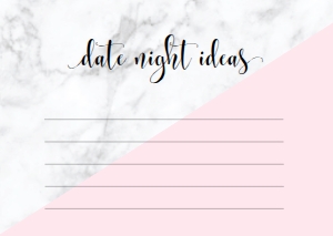 MAB-PNK-10-B1133 - MARBLE - PINK - DATE NIGHT IDEAS CARD - A6: MAB-PNK-10-B1141 - MARBLE - PINK - BRIDAL SHOWER GAMES BUNDLE