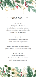 MER-WHT-12-B1277 - MERRIMENT CHRISTMAS - WHITE - MENU - DL: MER-WHT-12-B1277 - MERRIMENT CHRISTMAS - WHITE - MENU