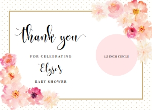 ABV-WHT-6-B1359 - ABBIEVILLE FLORAL - WHITE - LIP BALM FAVOUR CARD - 5.5" x 4": ABV-WHT-6-B1359 - ABBIEVILLE FLORAL - WHITE - LIP BALM FAVOUR CARD