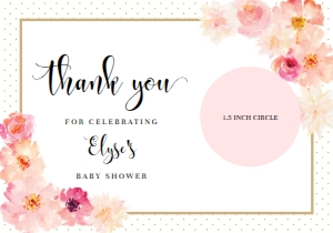 ABV-WHT-6-B1359 - ABBIEVILLE FLORAL - WHITE - LIP BALM FAVOUR CARD - 3.5" x 5": ABV-WHT-6-B1359 - ABBIEVILLE FLORAL - WHITE - LIP BALM FAVOUR CARD