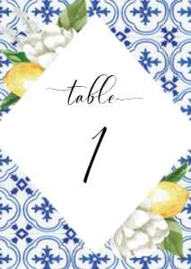 MED-BLU-9-B531 - THE MED - LEMONS - TABLE NUMBERS - A6: MED-BLU-9-B531 - THE MED - LEMONS - TABLE NUMBERS