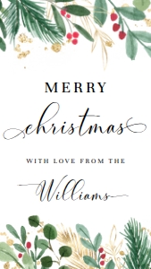 MER-WHT-6-B1383 - MERRIMENT CHRISTMAS - WHITE - FAVOUR TAG - 8cm x 4.5cm: MER-WHT-6-B1383 - MERRIMENT CHRISTMAS - WHITE - FAVOUR TAG