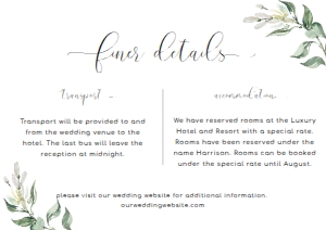 MUG-GRE-2-B155 - MUTED GREENERY - GREEN - DETAILS CARD - A7: MUG-GRE-1-B156 - MUTED GREENERY - GREEN - WEDDING INVITATION SUITE