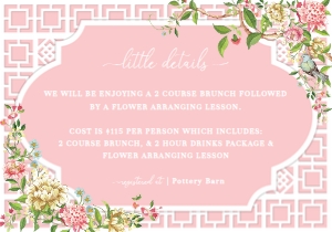 TRI-PNK-2-B1455 - TRIANON - PINK - LITTLE DETAILS CARD - 3.5" x 5": TRI-PNK-1-B1457 - TRIANON - PINK - BRIDAL SHOWER INVITATION SUITE