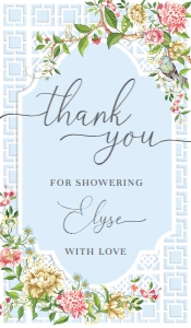 TRI-BLU-6-B1459 - TRIANON - BLUE - THANK YOU FAVOUR TAG - 1.75" x 3": TRI-BLU-6-B1459 - TRIANON - BLUE - THANK YOU FAVOUR TAG