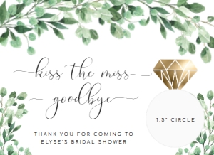 EVE-GRE-6-B1620 - EVERLY - GREEN - LIP BALM FAVOUR CARD - 5.5" x 4": EVE-GRE-6-B1620 - EVERLY - GREEN - LIP BLAM FAVOUR CARD
