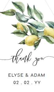 TUL-YEL-6-B839 - TUSCAN LEMONS - YELLOW - THANK YOU FAVOUR TAG - 1.75" x 3": TUL-YEL-10-B1242 - TUSCAN LEMONS - YELLOW - BRIDAL SHOWER GAMES BUNDLE